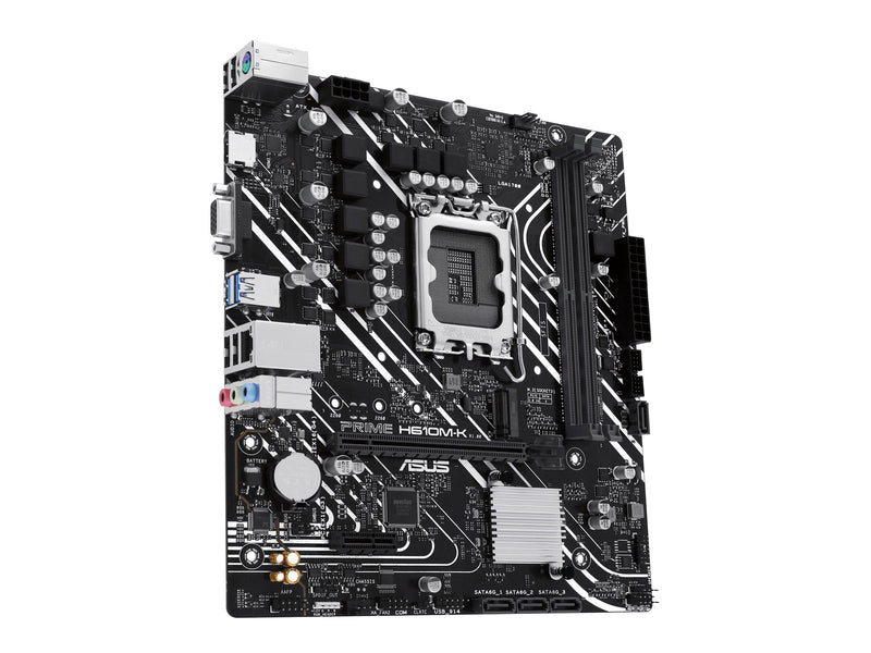 ASUS PRIME H610M-K Mainboard - Intel H610 - Intel LGA1700 - DDR5 RAM - Micro-ATX