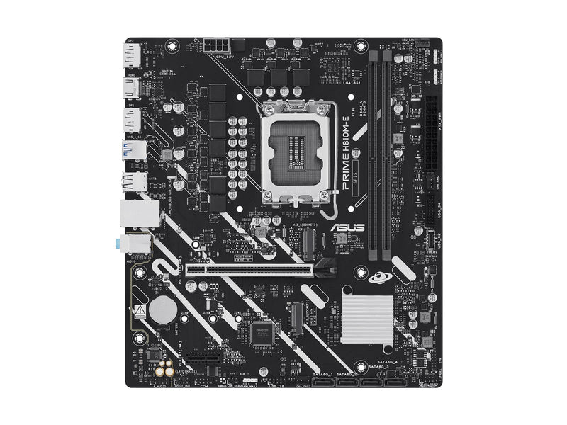 ASUS PRIME H810M-E-CSM Mainboard - Intel H810 - Intel LGA1851 - DDR5 RAM - Micro-ATX