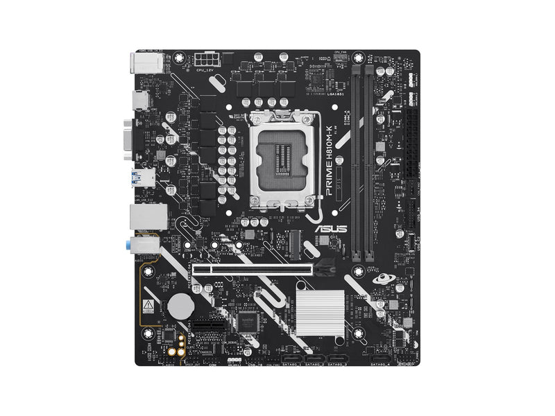 ASUS PRIME H810M-K Mainboard - Intel H810 - Intel LGA1851 - DDR5 RAM - Micro-ATX