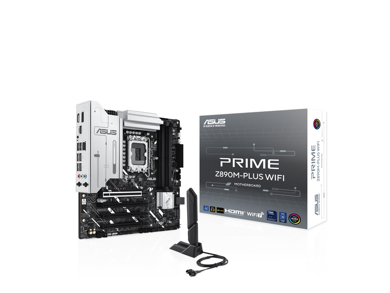 ASUS PRIME Z890M-PLUS WIFI Mainboard - Intel Z890 - Intel LGA1851 - DDR5 RAM - Micro-ATX