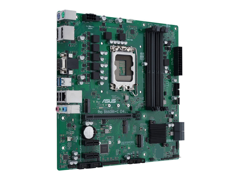 ASUS PRO B660M-C D4-CSM Mainboard - Intel B660 - Intel LGA1700 - DDR4 RAM - Micro-ATX