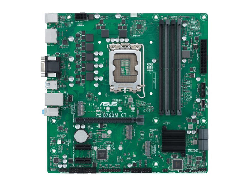 ASUS PRO B760M-CT-CSM Mainboard - Intel B760 - Intel LGA1700 - DDR5 RAM - Micro-ATX