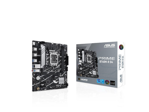 ASUS PRO B760M-R D4 Mainboard - Intel B760 - Intel LGA1700 - DDR4 RAM - Micro-ATX