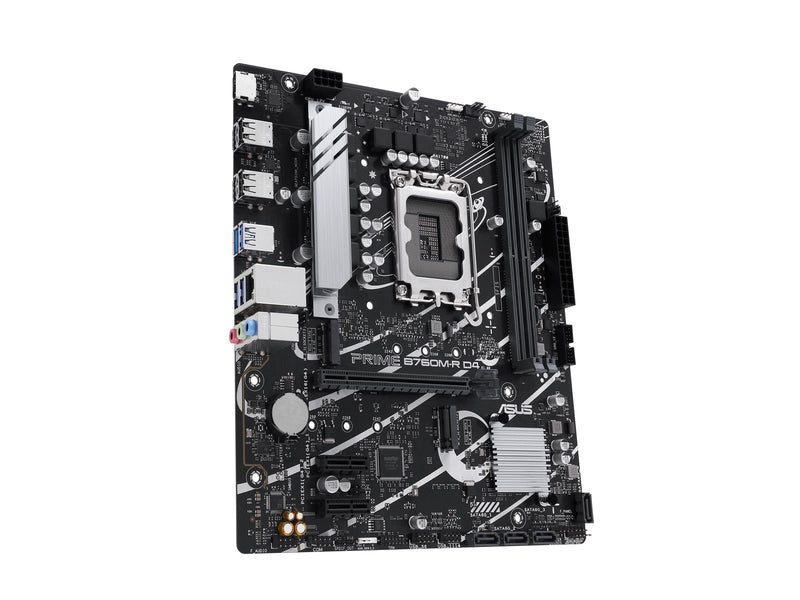 ASUS PRO B760M-R D4 Mainboard - Intel B760 - Intel LGA1700 - DDR4 RAM - Micro-ATX