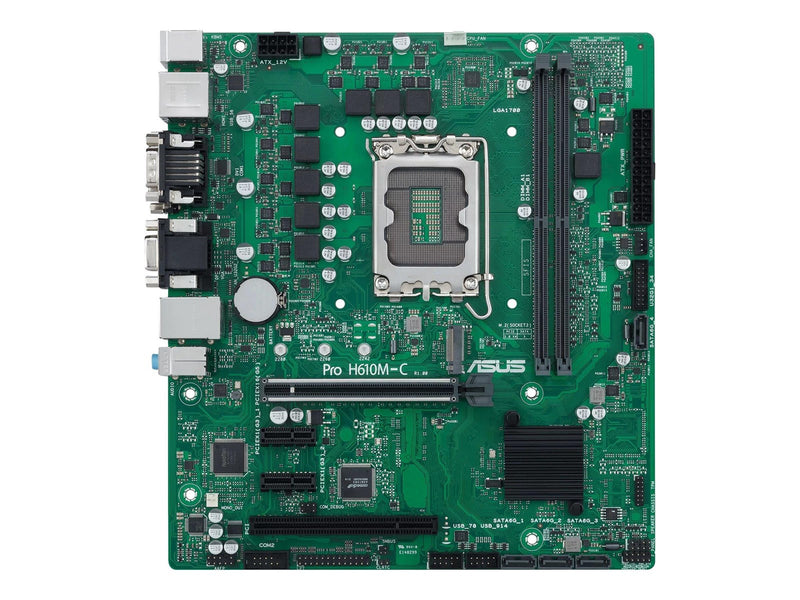ASUS PRO H610M-C-CSM Mainboard - Intel H610 - Intel LGA1700 - DDR5 RAM - Micro-ATX