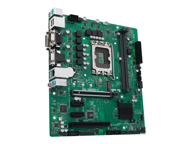 ASUS PRO H610M-C-CSM Mainboard - Intel H610 - Intel LGA1700 - DDR5 RAM - Micro-ATX