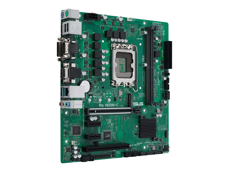 ASUS PRO H610M-C-CSM Mainboard - Intel H610 - Intel LGA1700 - DDR5 RAM - Micro-ATX