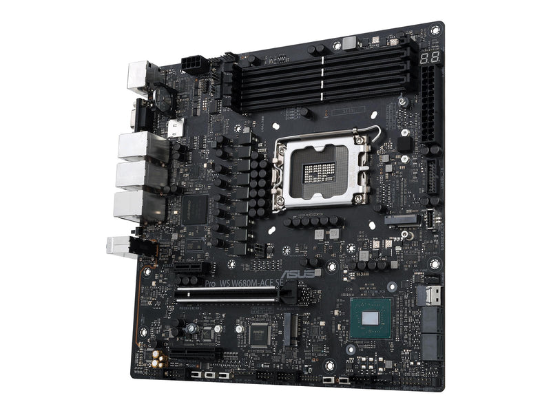 ASUS PRO WS W680M-ACE SE Mainboard - Intel W680 - Intel LGA1700 - DDR5 RAM - Micro-ATX