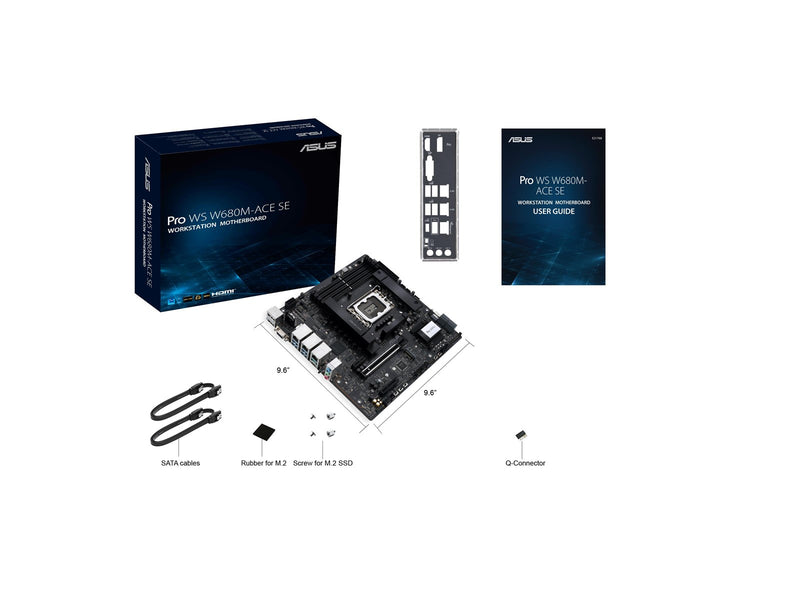ASUS PRO WS W680M-ACE SE Mainboard - Intel W680 - Intel LGA1700 - DDR5 RAM - Micro-ATX