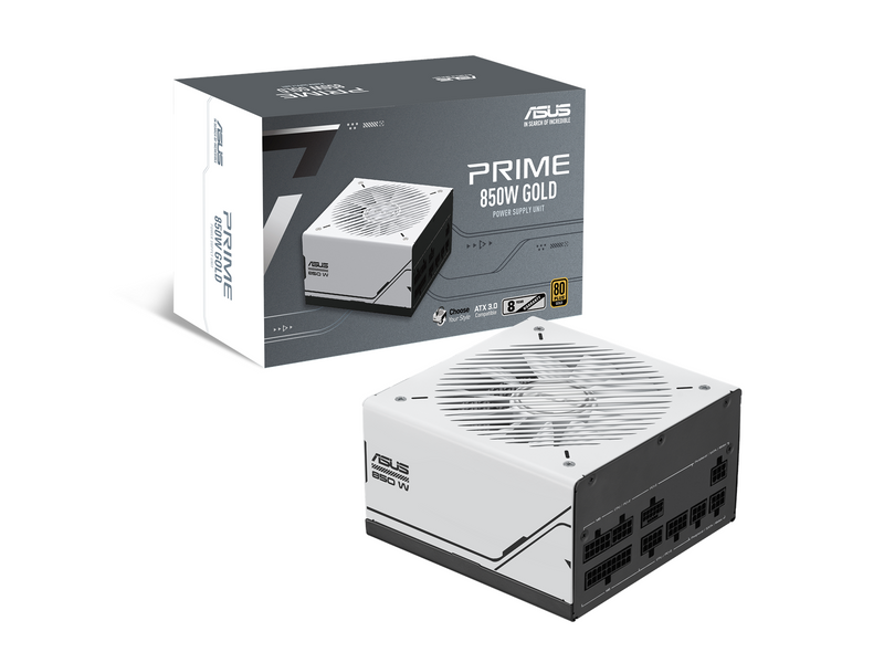 ASUS Prime 850W Gold Netzteile - 850 Watt - 120 mm - ATX 3.1 - 80 Plus Gold zertifiziert