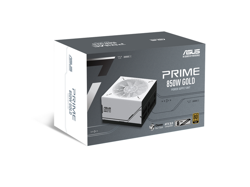 ASUS Prime 850W Gold Netzteile - 850 Watt - 120 mm - ATX 3.1 - 80 Plus Gold zertifiziert