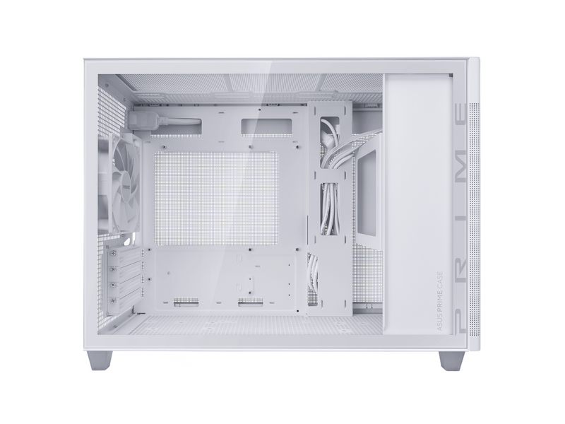 ASUS Prime AP201 Tempered Glass - White - Gehäuse - Minitower - Weiß