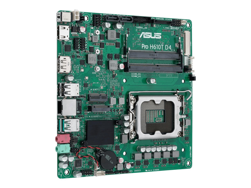 ASUS Pro H610T D4-CSM Mainboard - Intel H610 - Intel LGA1700 - DDR4 RAM - Thin Mini-ITX