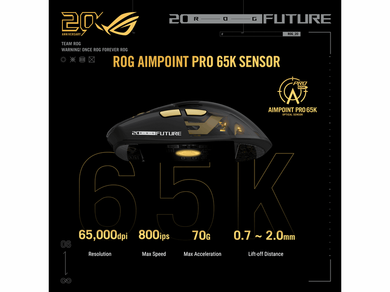 ASUS ROG Harpe II Extreme Edition 20 - Gaming Maus (Schwarz)