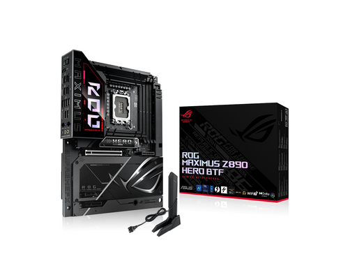 ASUS ROG MAXIMUS Z890 HERO BTF Mainboard - Intel Z890 - Intel LGA1851 - DDR5 RAM - ATX (BTF Standard)