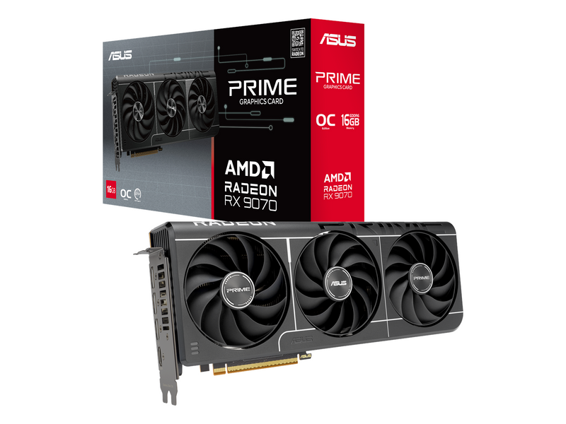 ASUS Radeon RX 9070 Prime EVO OC - 16GB GDDR6 RAM - Grafikkarte