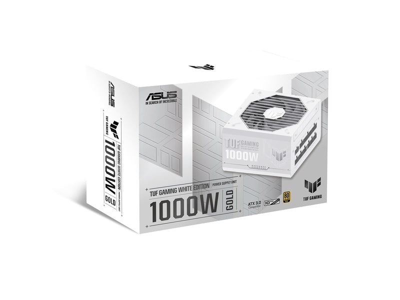 ASUS TUF GAMING 1000G - White Netzteile - 1000 Watt - 135 mm - ATX 3.1 - 80 Plus Gold zertifiziert