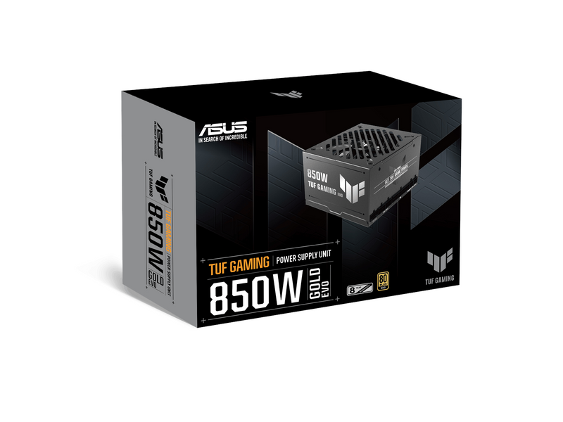 ASUS TUF GAMING 850G EVO 2026 Netzteile - 850 Watt - 120 mm - ATX 3.1 - 80 Plus Gold zertifiziert