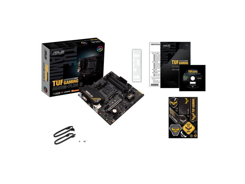 ASUS TUF GAMING A520M-PLUS II Mainboard - AMD A520 - AMD AM4 - DDR4 RAM - Micro-ATX