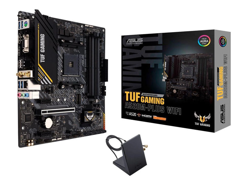 ASUS TUF GAMING A520M-PLUS WIFI Mainboard - AMD A520 - AMD AM4 - DDR4 RAM - Micro-ATX