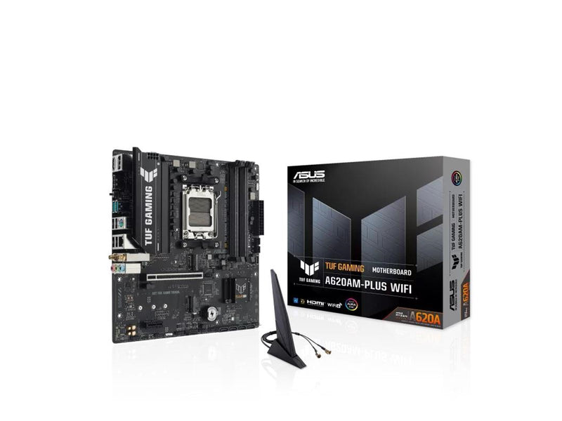 ASUS TUF GAMING A620AM-PLUS WIFI Mainboard - AMD A620A - AMD AM5 - DDR5 RAM - Micro-ATX