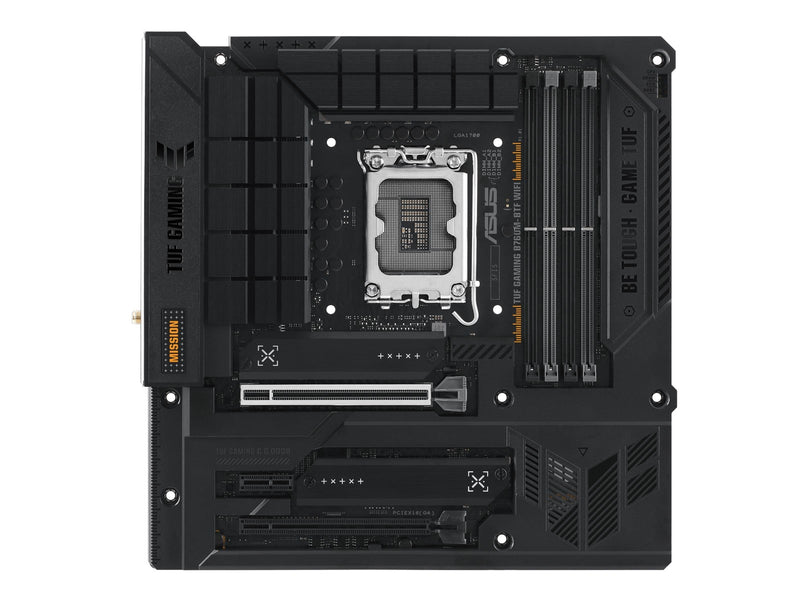 ASUS TUF GAMING B760M-BTF WIFI Mainboard - Intel B760 - Intel LGA1700 - DDR5 RAM - Micro-ATX (BTF Standard)