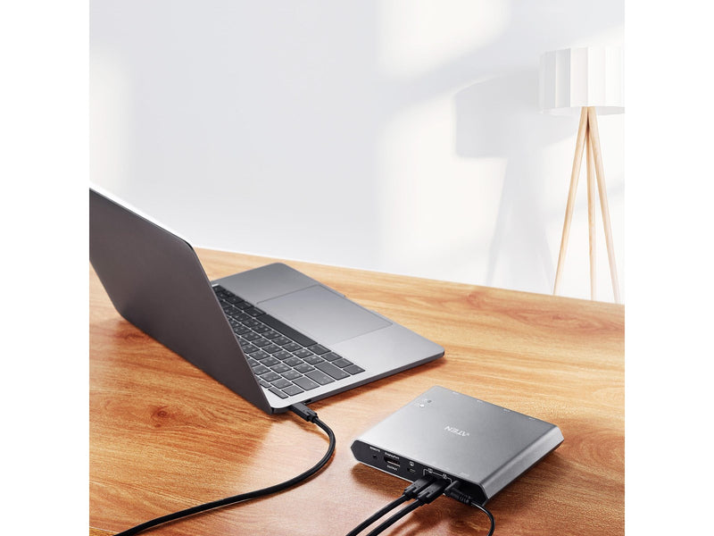 ATEN 2-Port 4K DisplayPort USB-C KVM Switch with Power Pass-through | Duo Flex (8K USB 3.2 / 4.0 Thunderbolt 4 Compatible)