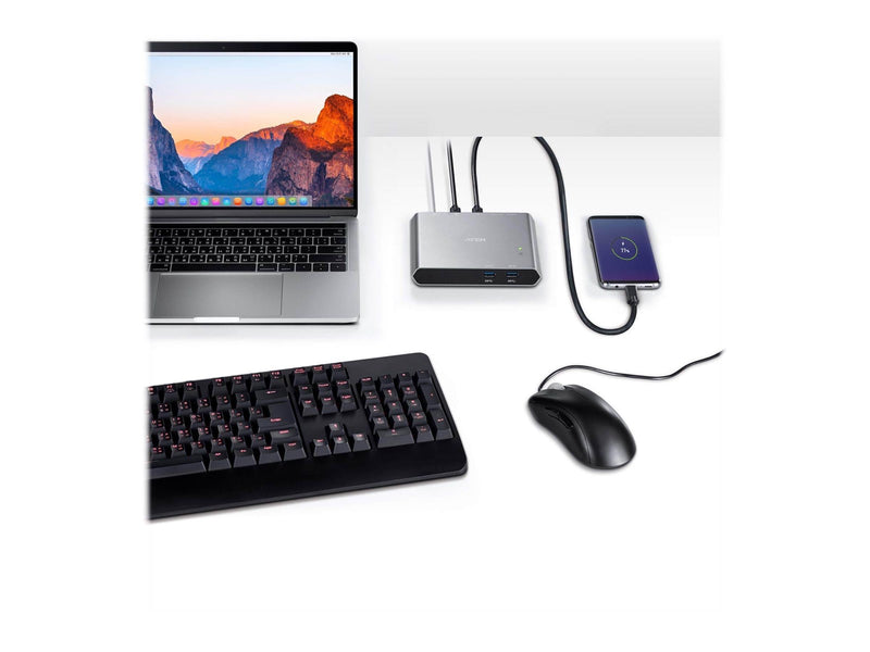 ATEN 2-Port USB-C Gen 1 Dock Switch USB-Hubs - 2 - Schwarz