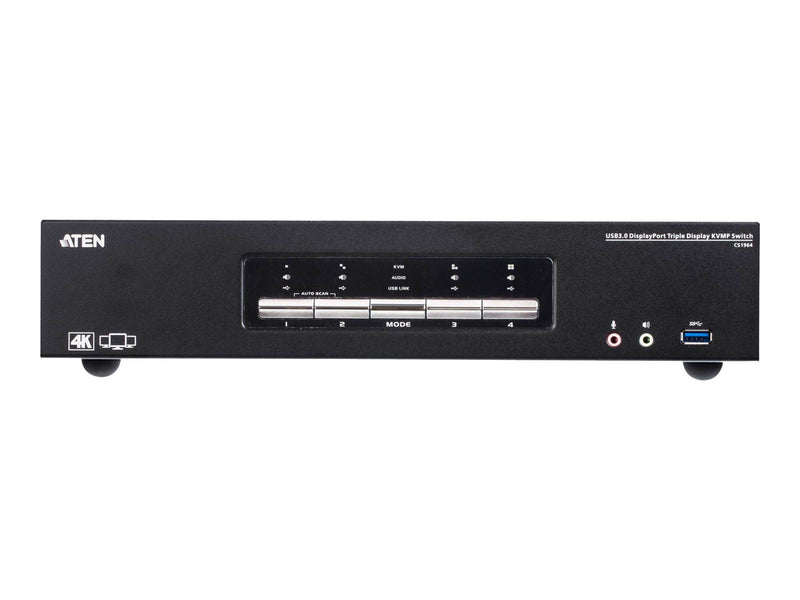 ATEN 4P USB3.0 4K DP TRIPLE VIEW KVMP SW