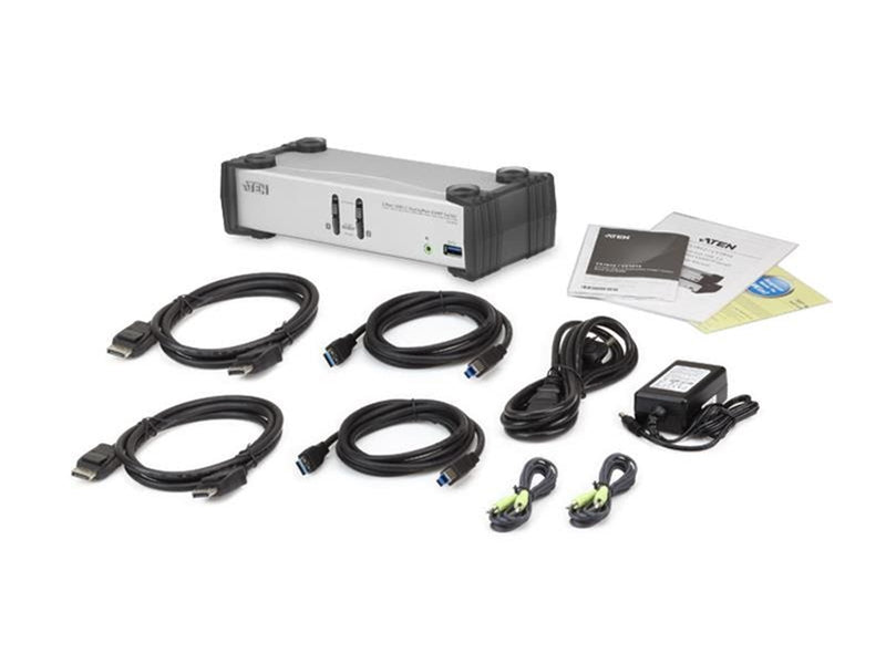 ATEN CS1912 2-Port USB 3.0 DisplayPort KVMP Switch (Cables included)