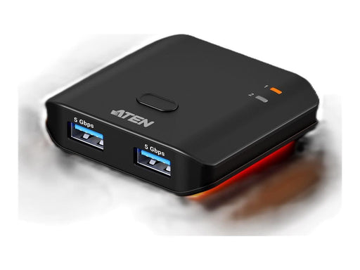 ATEN Essentials US4322 - USB peripheral sharing switch - 2 ports USB-Hubs - USB 3.2 - 2 - Schwarz