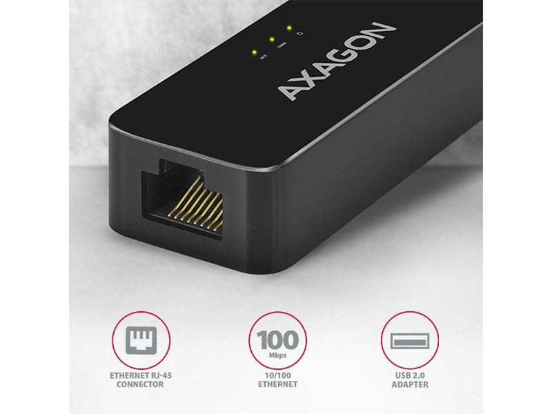 AXAGON 10/100 Ethernet USB-A 2.0 Adapter