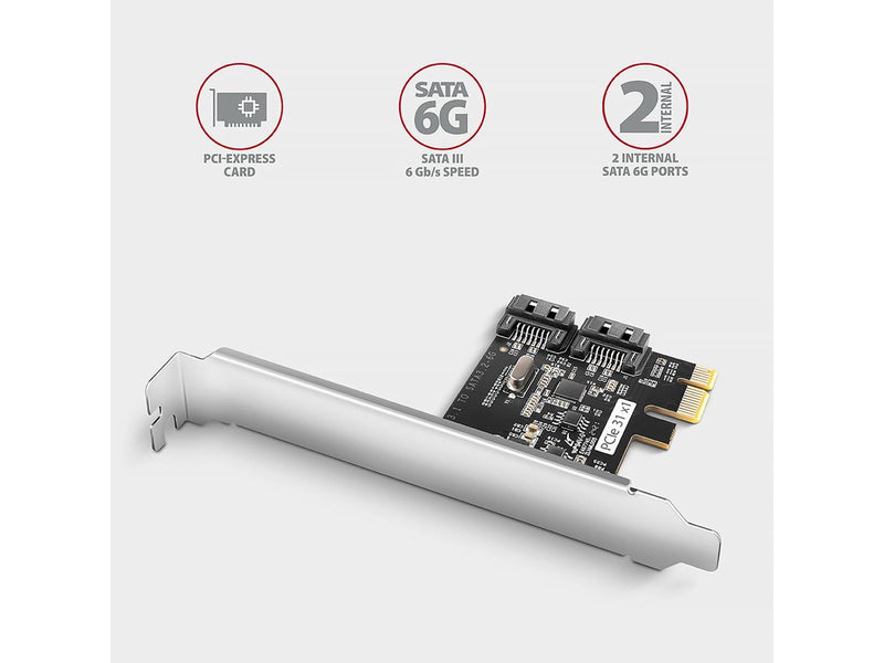 AXAGON 2 × interner SATA 6G-Port-PCIe-Controller