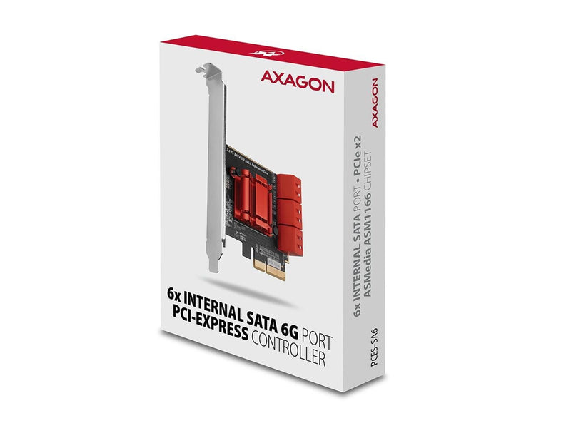 AXAGON 6 × interner SATA 6G-Port-PCIe-Controller
