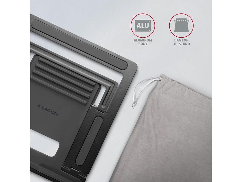 AXAGON Aluminium Big Stand für Laptop und Tablet