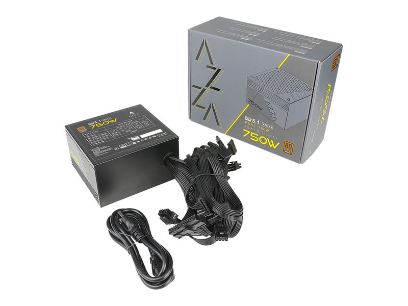 AZZA PSAZ - power supply - 750 Watt Netzteile - 750 Watt - 120 mm - ATX 2.0 - 80 Plus Bronze zertifiziert