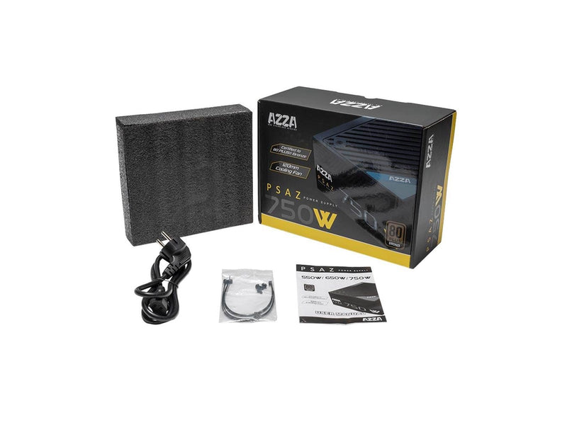 AZZA PSAZ - power supply - 750 Watt Netzteile - 750 Watt - 120 mm - ATX 2.0 - 80 Plus Bronze zertifiziert