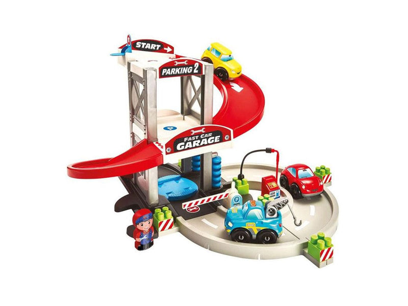 Abrick Garage with Transporter and Cars