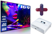 Acer ApexVision L812 Laser Ultrakurzdistanz Beamer 4000 ANSI Lumen + eSmart Expert UKD Rahmen Leinwand 305 cm 120 Zoll