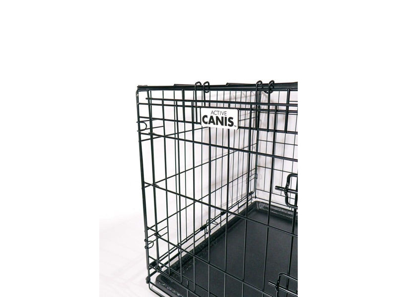 Active Canis - Premium Schiebetür-Käfig - Schwarz - 61 x 46 x 51
