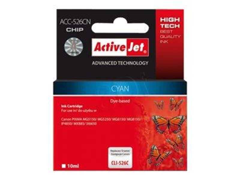 ActiveJet ACC-526CN - cyan - compatible - ink cartridge (alternative for: Canon CLI-526C)