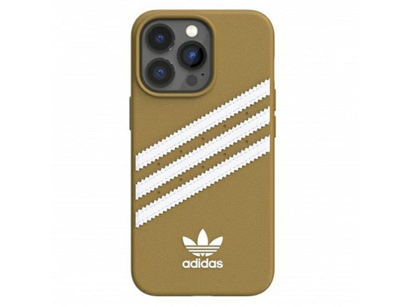 Adidas  OR Moulded Case PU for iPhone 13 Pro Max - Beige and Gold
