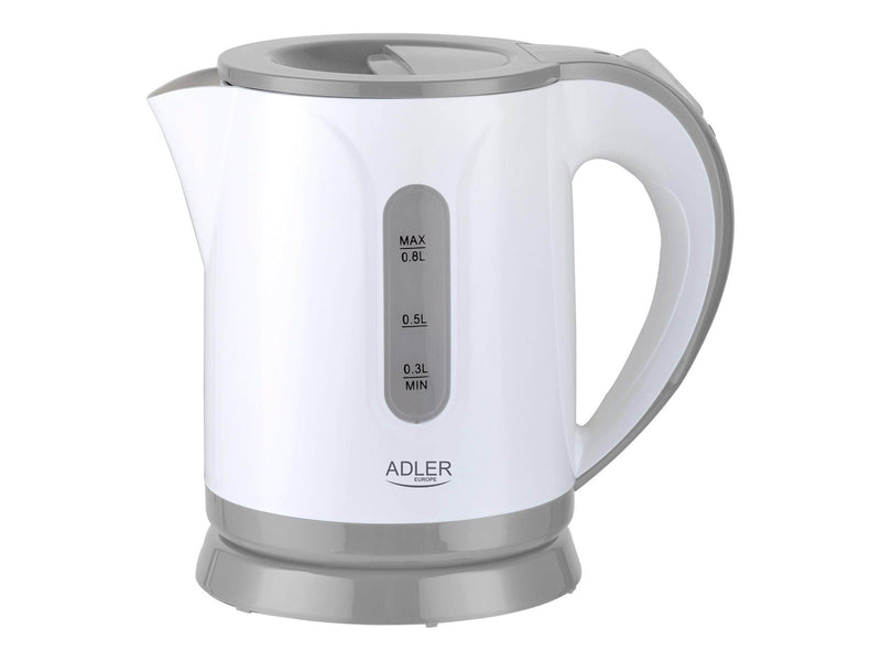 Adler Wasserkocher AD 1371g - kettle - white/grey - Weiß/Grau - 850 W