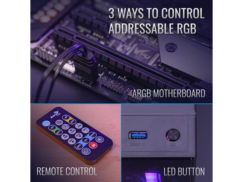 AeroCool Mirage 12 ARGB Pro - Gehäuselüfter - 120mm - Schwarz mit RGB LED - 18 dBA