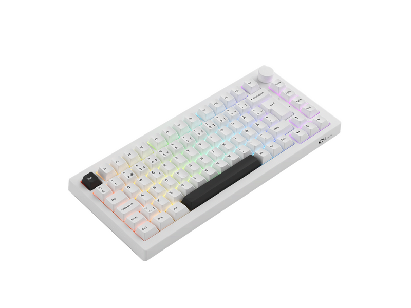 Akkogear 5075B Plus-S - Black&White - Akko Rosewood - Gaming Tastatur (TKL) - 80% - Universal - Weiss