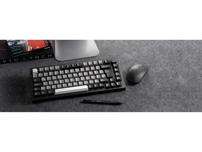 Akkogear Monsgeek M1 V5 VIA Black & Silver - Akko Rosewood - Gaming Tastatur (TKL) - 75% - German/UK/Nordic - Schwarz