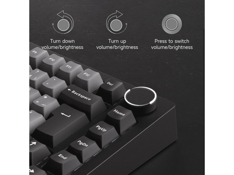 Akkogear Monsgeek M1 V5 VIA Black & Silver - Akko Rosewood - Gaming Tastatur (TKL) - 75% - German/UK/Nordic - Schwarz