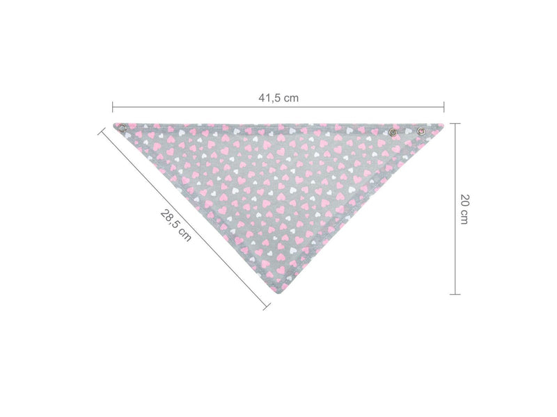 Akuku Baby bandana (1 pc) snap fastener HEARTS