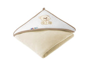 Akuku Baby hooded towel 100 x 100 cm ECRU/BEAR