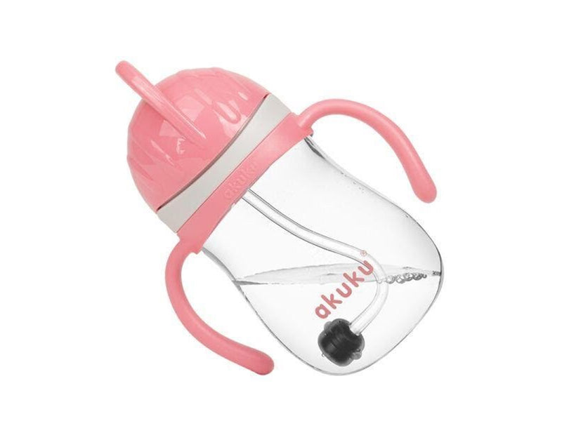 Akuku Non-spill cup with weighted straw PINK